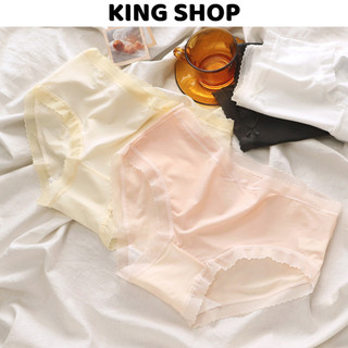 Quần lót nữ đúc su lụa mỏng nhẹ viền ren quyến rũ đáy may ngăn mùi kháng khuẩn King Shop L-369