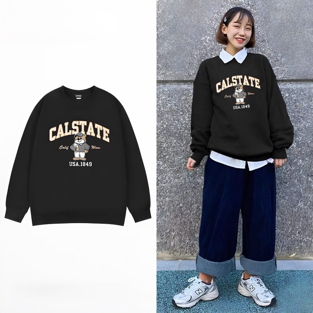 [Vải Nỉ Cao Cấp] Áo Sweater Gấu Whoau Chuột Hunter Unisex Vải Nỉ Chân Cua Cao Cấp Không Xù Form Rộng Unim Store - SW19