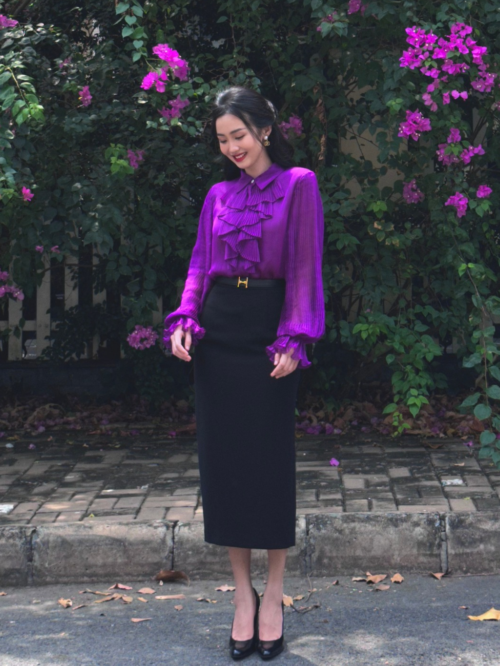 Ảnh Chân váy bút chì dài xẻ sau HUONG BOUTIQUE HBZ451 3