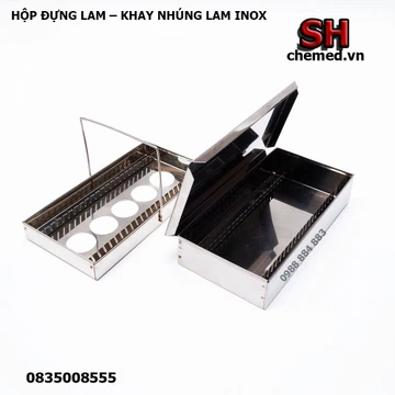 Hộp đựng lam kính inox, Khay nhúng lam kính inox dùng trong y tế, thí nghiệm