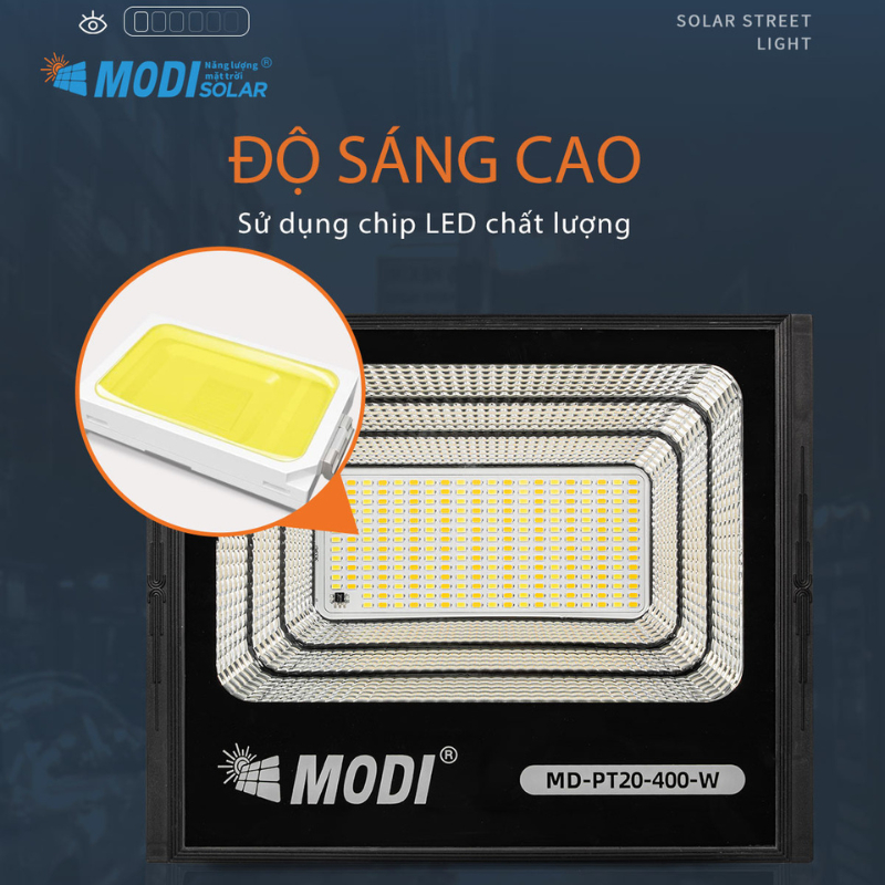 Ảnh Đèn Led Năng Lượng Mặt Trời MODI SOLAR PT20 200W 300W 400W Với 3 Chế Độ Ánh Sáng và Điều Khiển từ Xa 2
