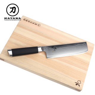 Dao bếp Nhật cao cấp KAI Seki Magoroku Damascus 32 lớp VG-10 Nakiri - Dao thái rau củ AE-5206 (165mm)