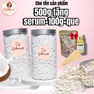 500g sáp wax lông sữa dừa cao cấp premium tẩy sạch mọi loại lông, dùng cả cho da nhạy cảm LYIHOME