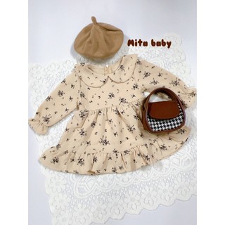 Váy vintage cho bé - Váy hoa nhí style Hàn Quốc cho bé gái siêu xinh