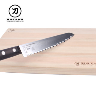 Dao cắt bánh mỳ Nhật cao cấp KAI Seki ManJu cán gỗ Bread - 041BE0552 (200mm)