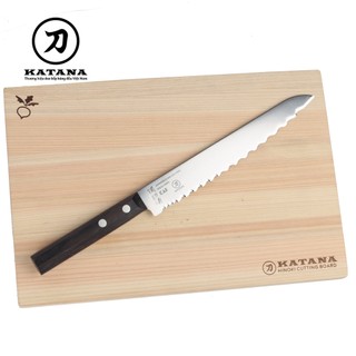 Dao cắt bánh mỳ Nhật cao cấp KAI Seki ManJu cán gỗ Bread - 041BE0552 (200mm)