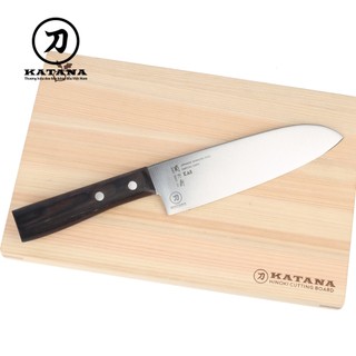 Dao thái đa năng Nhật cao cấp KAI Seki ManJu cán gỗ Santoku - 041BE0551 (180mm)