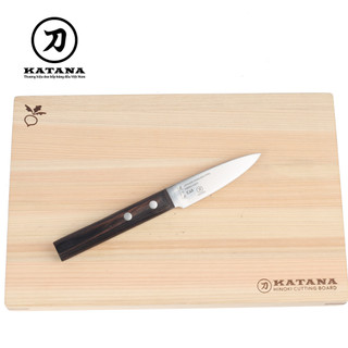 Dao gọt hoa quả Nhật cao cấp KAI Seki ManJu cán gỗ Paring - 041BE0553 (100mm)