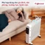 Máy sưởi dầu Nhâp Khẩu không khô da Fujihome 13 thanh sưởi điều khiển từ xa, tự ngắt an toàn tiết kiệm điện