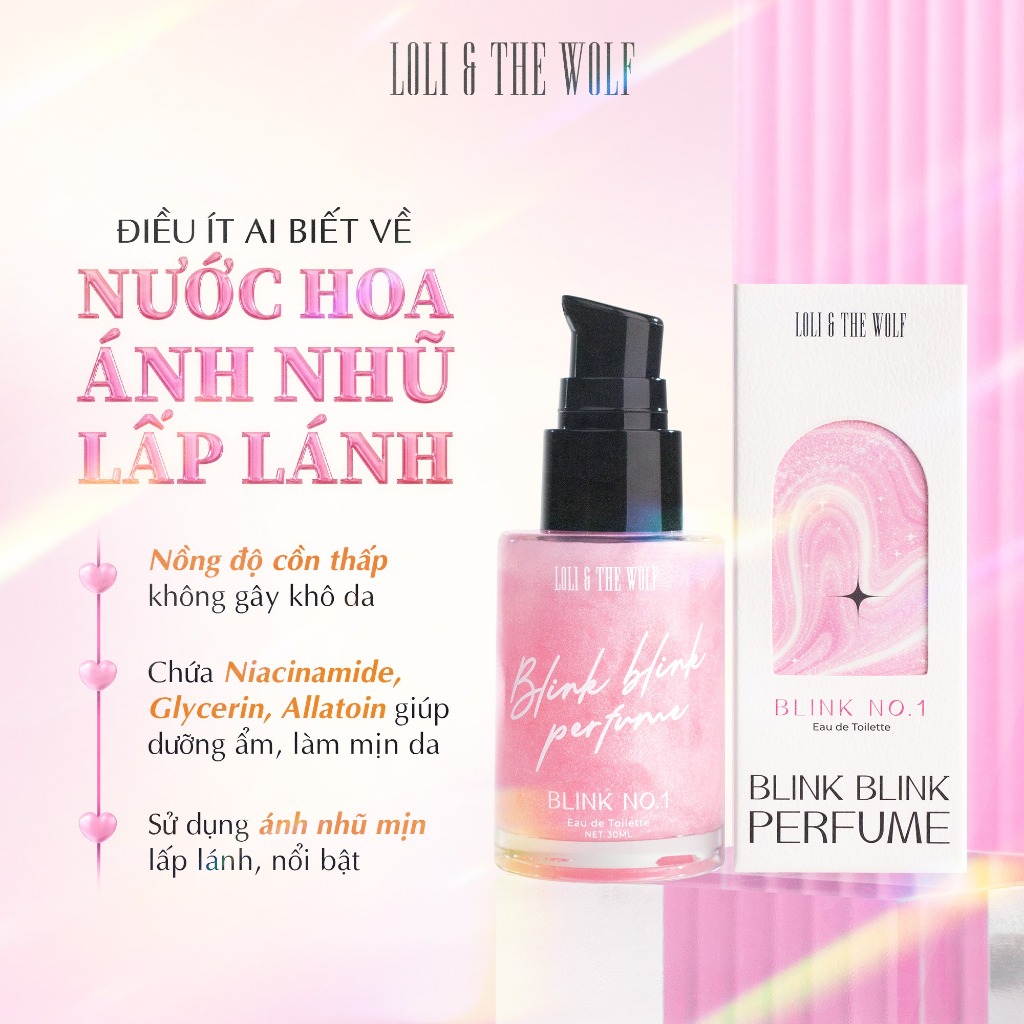 Ảnh Gel Nhũ Kim Tuyến Loli & The Wolf On Lấp Lánh Hương Nước Hoa - Blink Blink Perfume Hương Thơm Ngọt Ngào Lôi Cuốn 30ml 1