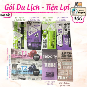 Tổng hợp gói du lịch dùng thử 40g :Whiskas , Teb C , Teb City , Bite of Wild , SC , Lingyue__
