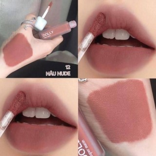 Son màu nâu lạnh, son màu nâu tây, nâu nude Dolly super matte siêu lì, lên môi sang chảnh tự nhiên