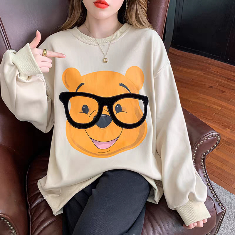[Nỉ Chân Cua] Áo Đôi Sweater Gấu Pooh Nam Nữ Vải Nỉ Cao Cấp Form Rộng Unim Store - SW20