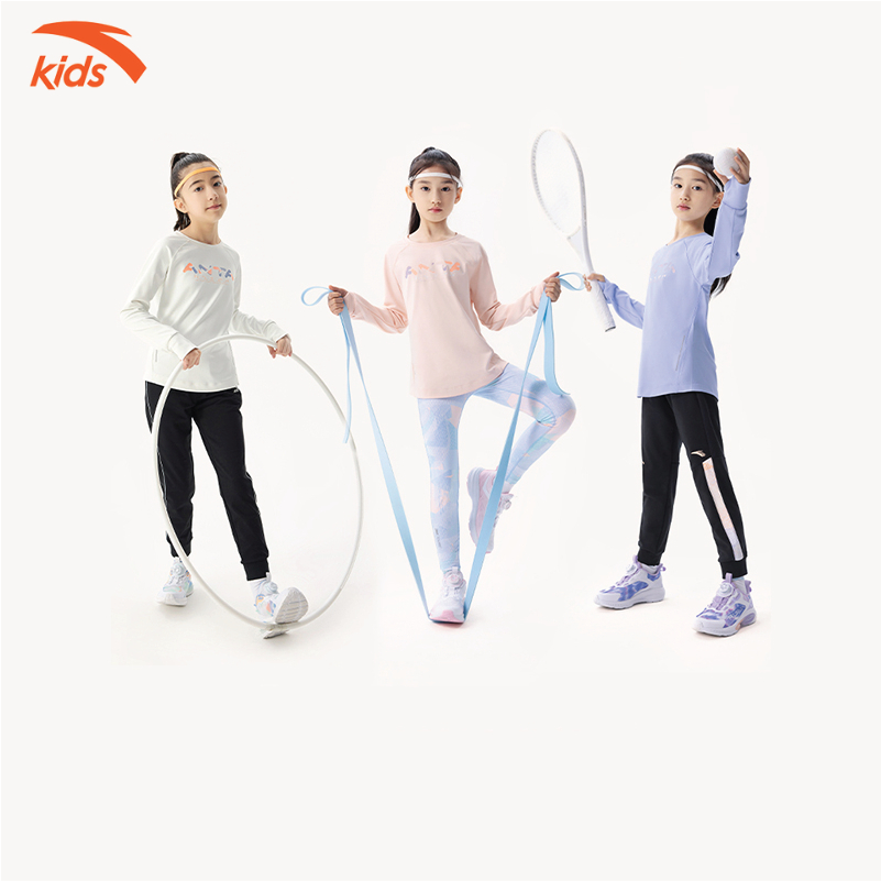 Áo thun dài tay bé gái running Anta Kids W362335702