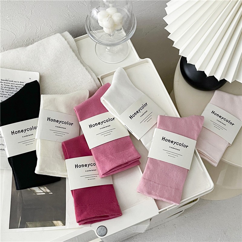 [QUÀ TẶNG KHÔNG BÁN]Tất cổ cao nam nữ, Vớ trơn cổ bo chất Cotton cao cấp