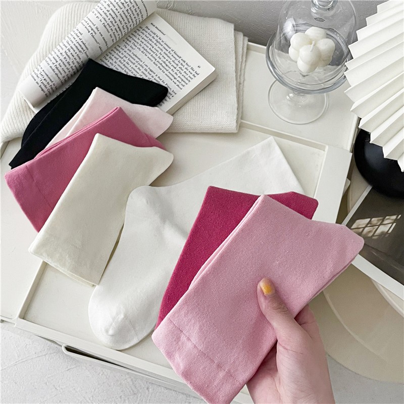 [QUÀ TẶNG KHÔNG BÁN]Tất cổ cao nam nữ, Vớ trơn cổ bo chất Cotton cao cấp