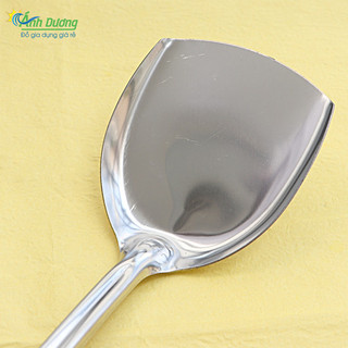 Xẻng Inox xào rán lật thức ăn cán nhựa chống nóng