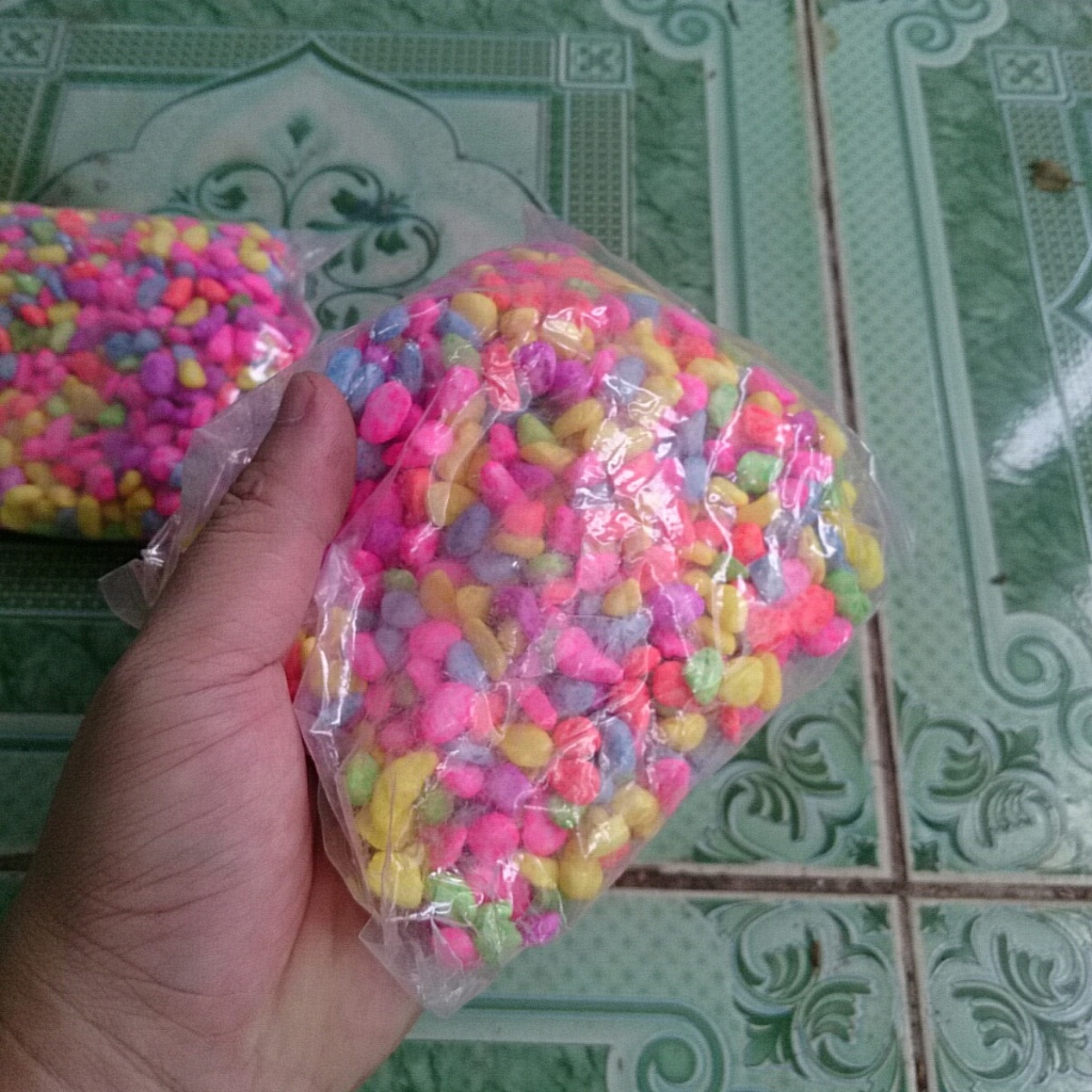 Sỏi Màu Trang Trí Chậu Cây (Bịch 600g) - Trang trí bể cá, sân vườn