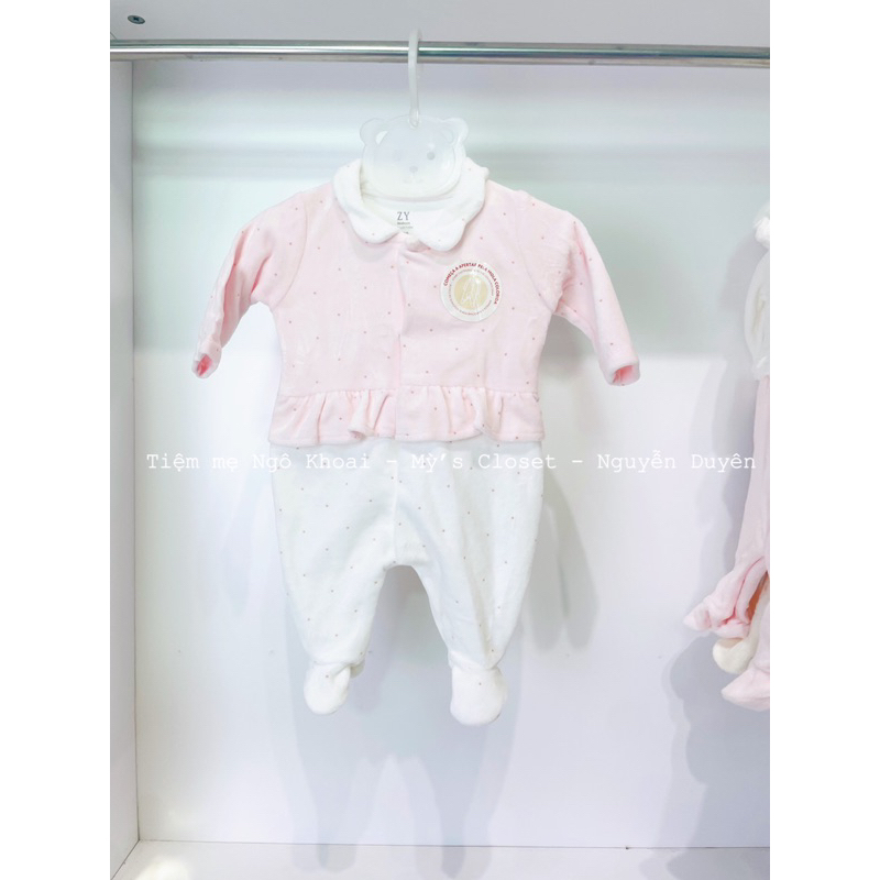 [MD55]  0/3-3/6M Body sleep sơ sinh nỉ nhung hiệu ZYY xuất xịn cho bé yêu NGÔ KHOAI MỲ