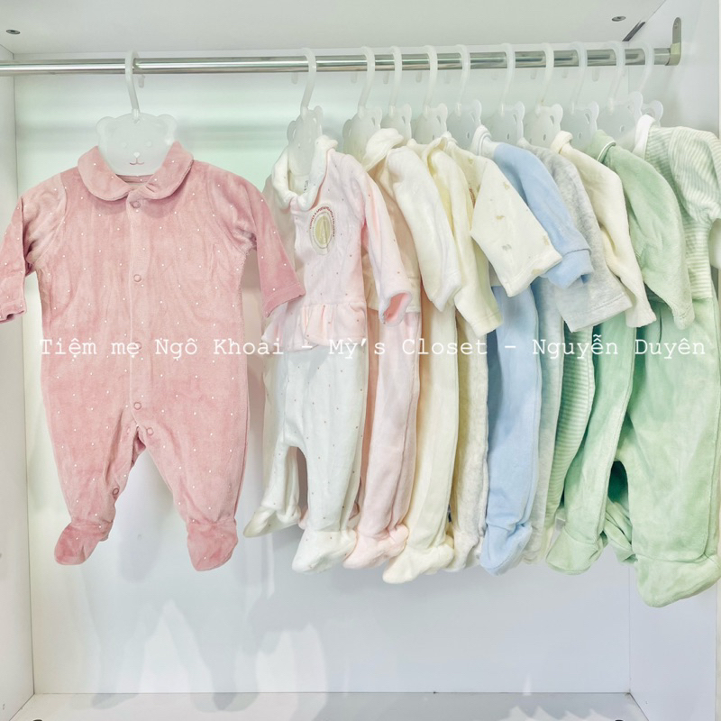 [MD55]  0/3-3/6M Body sleep sơ sinh nỉ nhung hiệu ZYY xuất xịn cho bé yêu NGÔ KHOAI MỲ