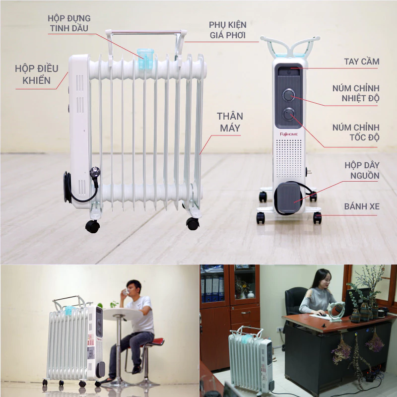 Máy sưởi dầu loại nào tốt - Bí quyết chọn máy sưởi ấm áp, tiết kiệm cho mùa đông