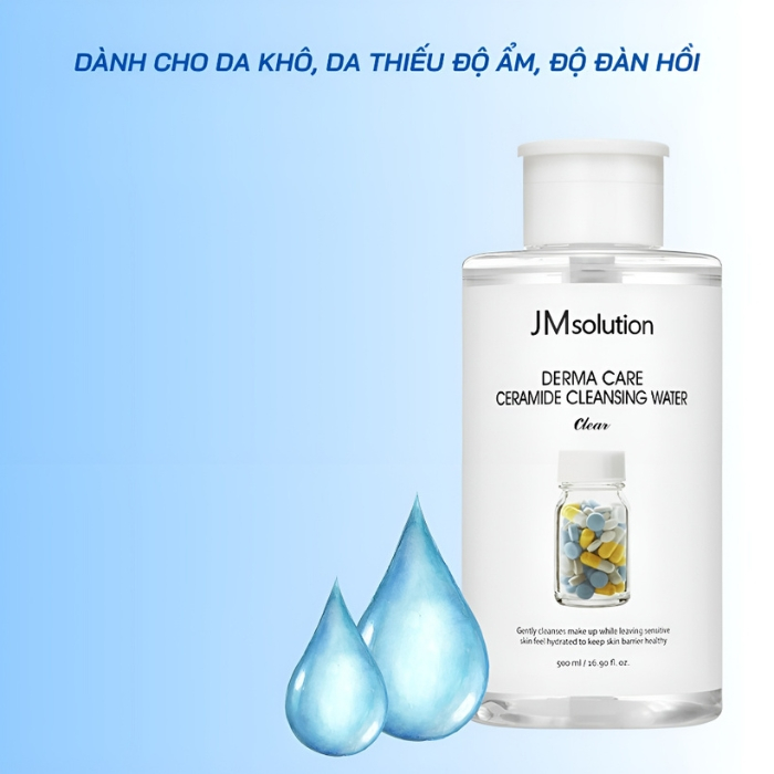 Nước tẩy trang da khô JMsolution Derma Care Ceramide Cleansing Water Clear  500ml | Shopee Việt Nam