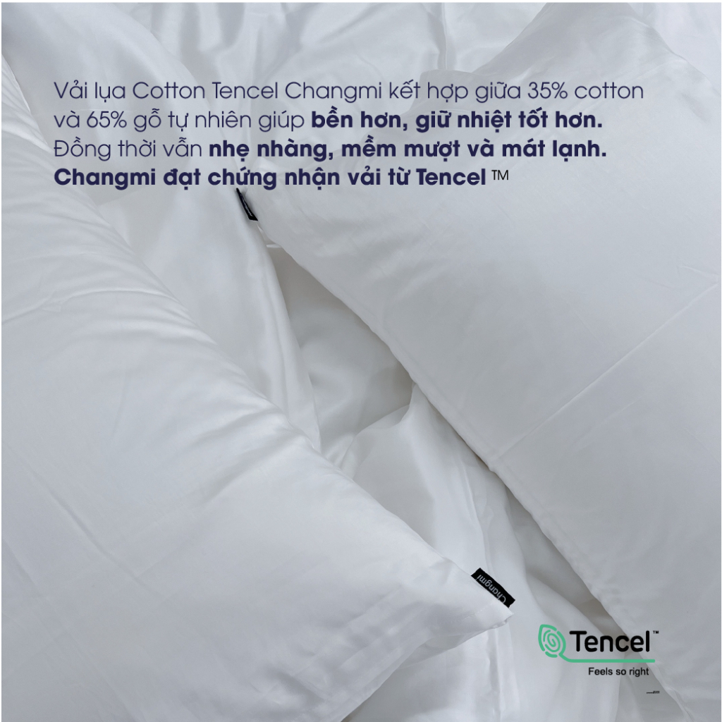 Ảnh Vỏ gối Cotton Tencel Châu Âu cao cấp Changmi Bedding siêu mềm mượt và mát lạnh - 1 chiếc 2