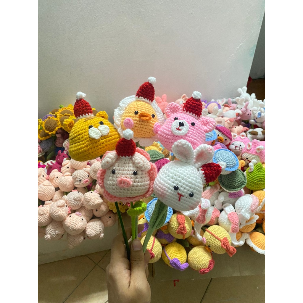 Đầu thú len móc đủ loại đủ màu | Shopee Việt Nam