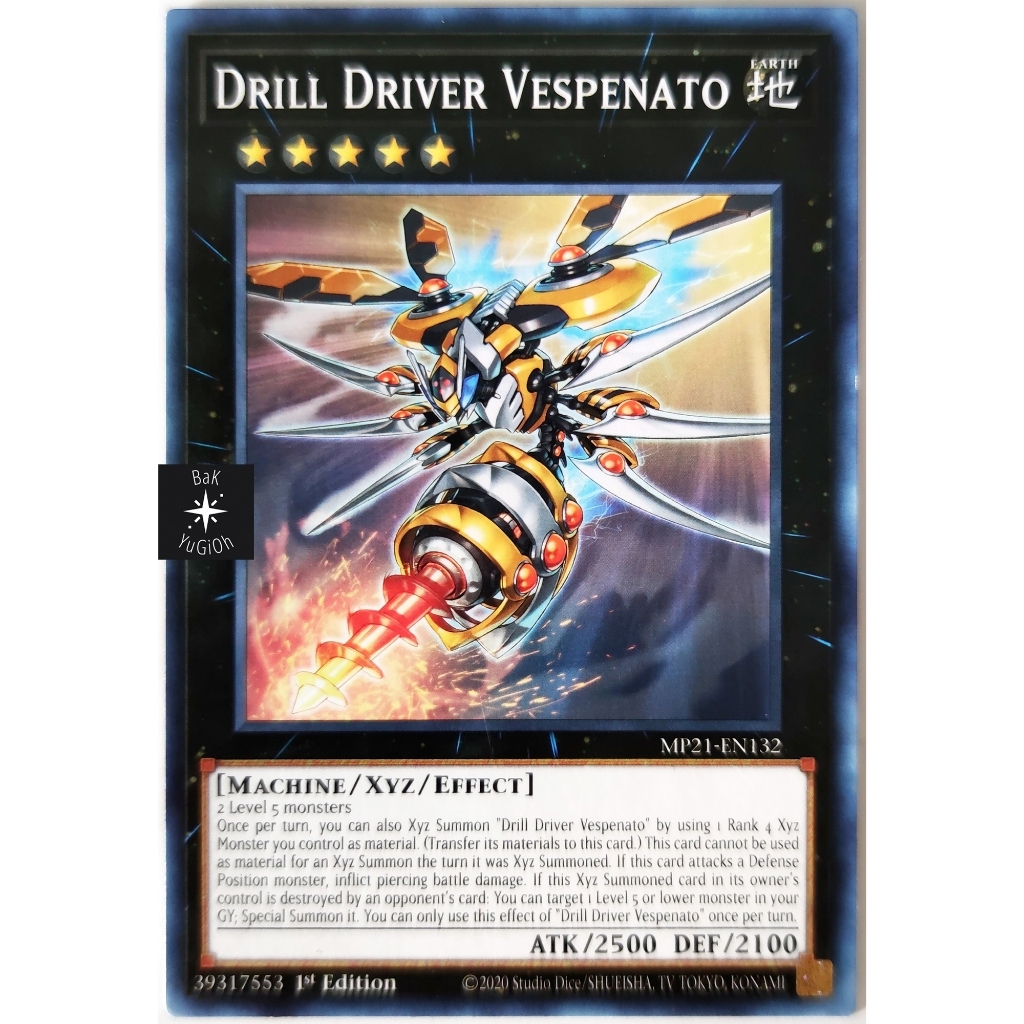 [Thẻ Yugioh] Drill Driver Vespenato EN Common Shopee Việt Nam