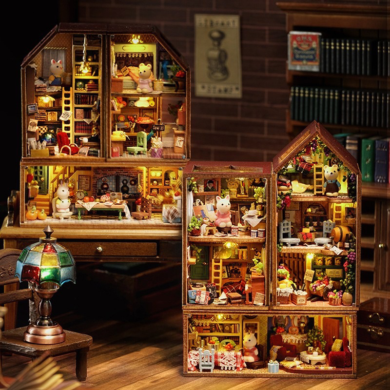 Ảnh Mô hình nhà gỗ, nhà búp bê DIY Thị trấn Mini CUTEROOM 1