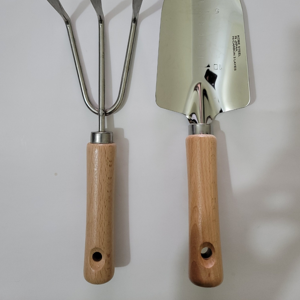 (FREESHIP) Combo Dụng Cụ Làm Vườn Cây Cảnh To Xẻng Xới Đất Cào Đất (30cm) - Dụng Cụ Nông Nghiệp GD Smart