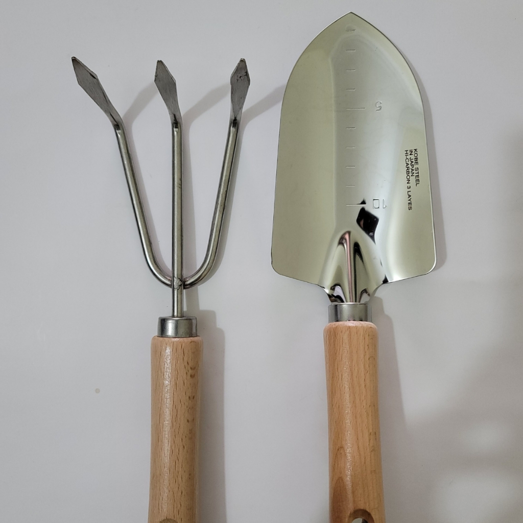 (FREESHIP) Combo Dụng Cụ Làm Vườn Cây Cảnh To Xẻng Xới Đất Cào Đất (30cm) - Dụng Cụ Nông Nghiệp GD Smart
