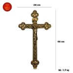 Thánh Giá Treo Hoa Đào Cao 48Cm - Chất Liệu Đồng Thau - Bảo Hành 10 Năm - Vật Phẩm Công Giáo Kim Ân — ảnh 3