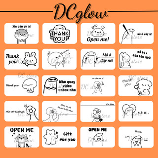 Set 50 tem nhãn dán 30x50cm meme, sticker niêm phong có keo dán túi ...