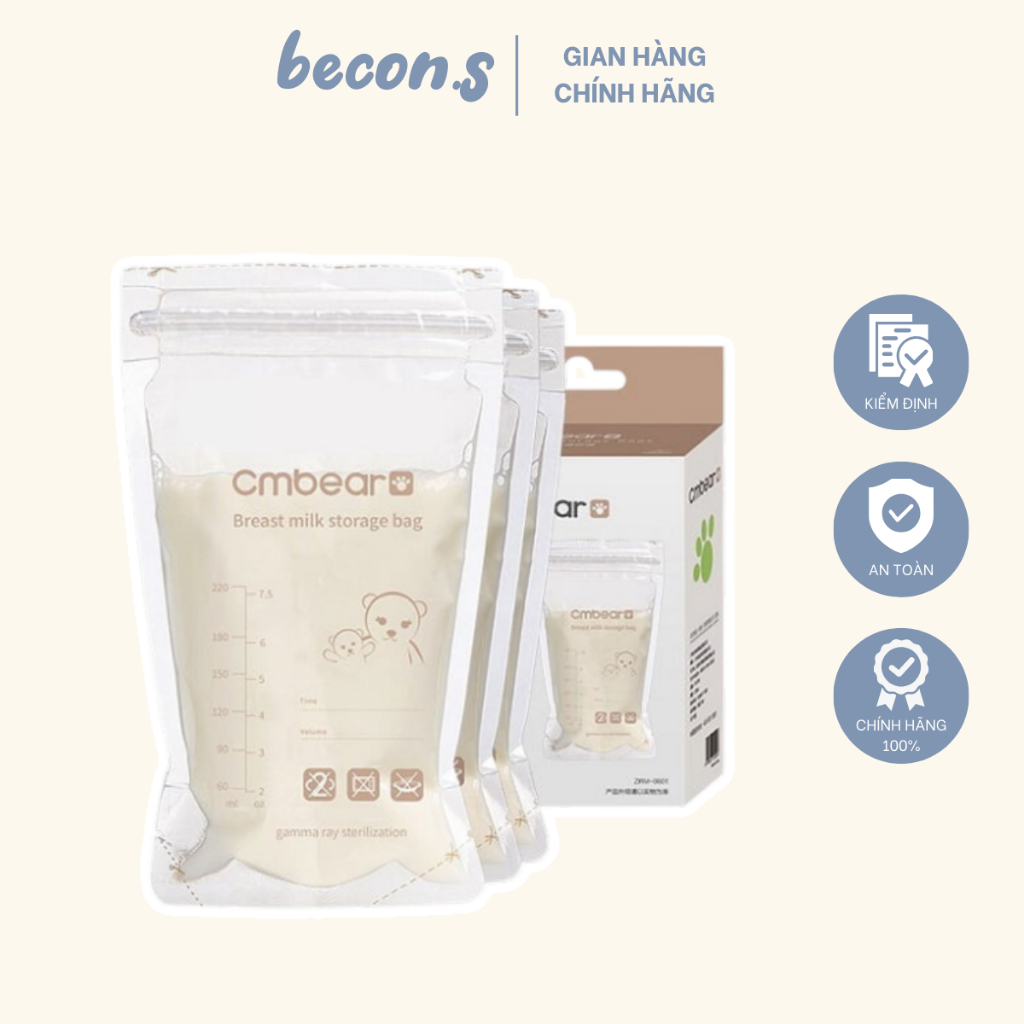 Túi trữ sữa mẹ chống tràn 250ml – Silicon thực phẩm an toàn, khóa zip kép chắc chắn, thiết kế tự đứng