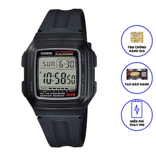 Đồng Hồ Nam Casio Dây Nhựa Trẻ Trung F-201WA-1ADF Chính Hãng