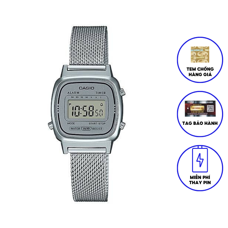 大人上品なおすすめコーデ chính loại kim dây nữ hồ Đồng hãng LA670WEM-7DF Casio テープ・マスキングテープ