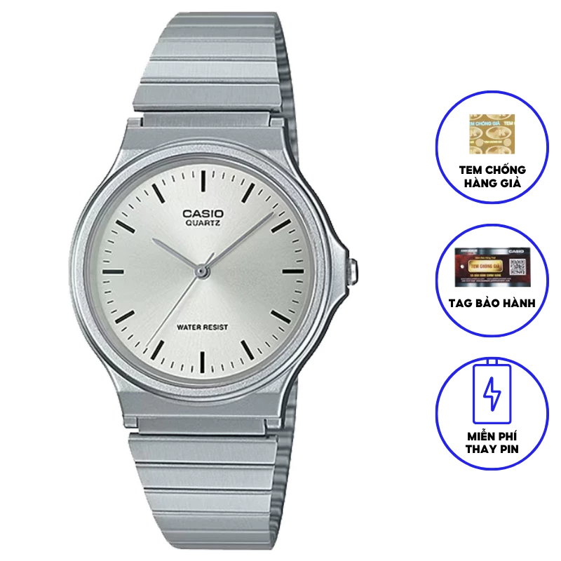 Đồng Hồ Casio Nữ Dây Kim Loại MQ-24D-7EDF Chính Hãng