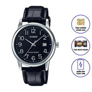 Đồng hồ nam dây da chính hãng Casio MTP-V002L-1BUDF