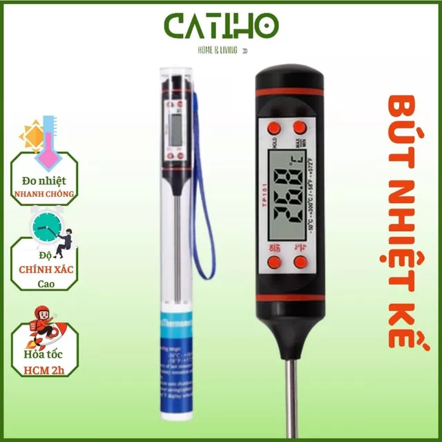 Nhiệt Kế Điện Tử Độ Chính Xác Cao TP101 Nhiệt Kế Đo Nước Pha Sữa Đầu Inox 304 Cao Cấp Nhiệt Kế Đo Thực Phẩm Shop Catiho