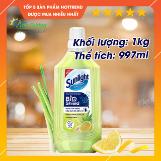 Nước lau sàn Sunlight Tinh dầu chanh sả Ngăn côn trùng | Chai 997ml