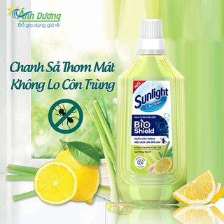 Nước lau sàn Sunlight Tinh dầu chanh sả Ngăn côn trùng | Chai 997ml
