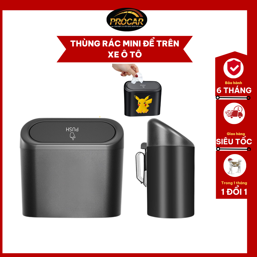 Thùng rác mini, thùng rác để trên xe ô tô tiện lợi | Shopee Việt Nam