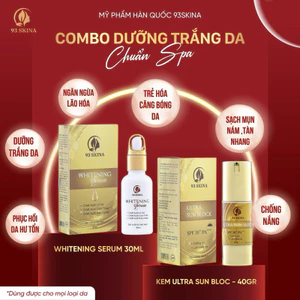 Bộ đôi trắng da căng bóng mờ thâm nám chống nắng lên tone che phủ khuyết điểm 93Skina
