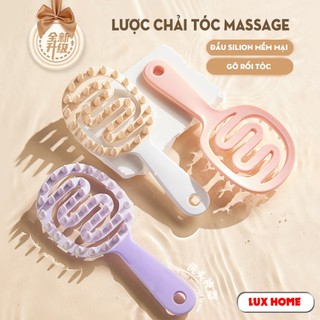 Lược gội đầu massage có tay cầm hàng nội đia cao cấp, sạch gàu, giảm rụng tóc, gỡ rối, kích thích mọc tóc