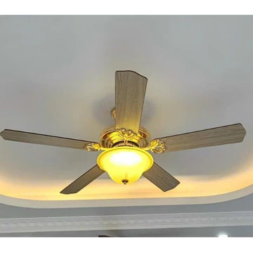 (Cao Cấp)Quạt trần 5 cánh gỗ,Quạt trần đèn trang trí 5 cánh siêu mát phù hợp lắp phòng khách,ngủ,bếp,khách sạn nhà hàng