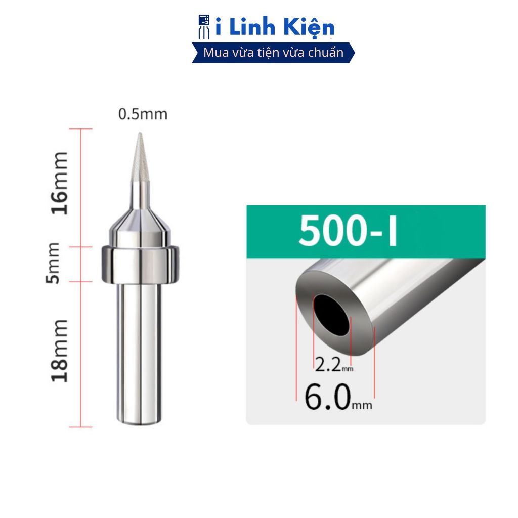Mũi hàn 500-K, 500-I dùng cho trạm hàn 205H chính hãng ilinhkien.