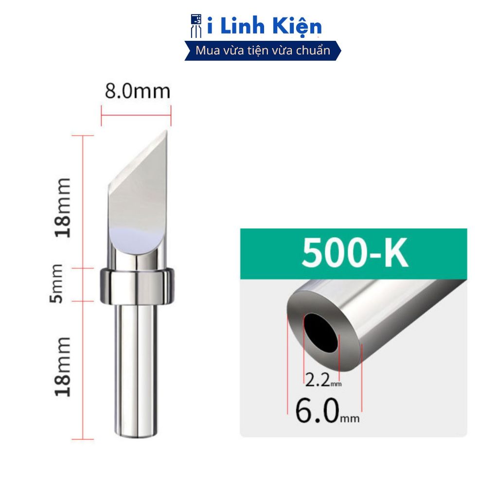 Mũi hàn 500-K, 500-I dùng cho trạm hàn 205H chính hãng ilinhkien.