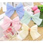 Kẹp tóc nơ bản to vải tơ óng ánh lấp lánh Hàn quốc xinh xắn