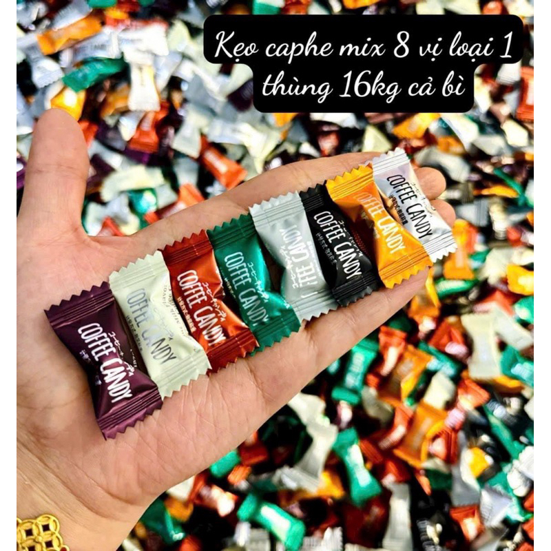 [Mix 8-10 vị] 1kg Kẹo cà phê không đường giảm cân Coffee Candy Pamiriter LOẠI 1 CHÍNH HÃNG
